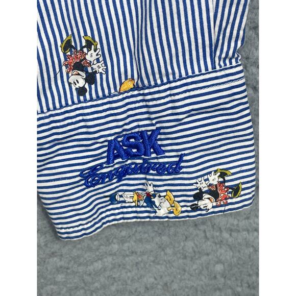 Ask Enquired Womens Disney Print Striped Long Sleeve Button Up Shirt Size S - Picture 10 of 11